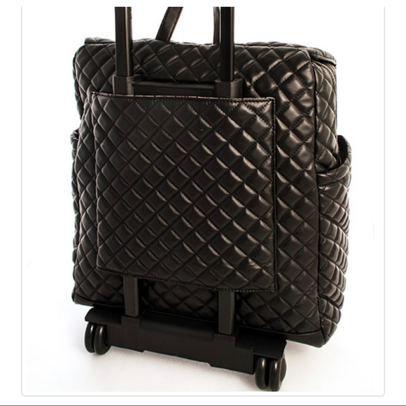 #✨✨✨Quilted Faux leather Fabulous Travel Rolling bag - Picture 3 of 10